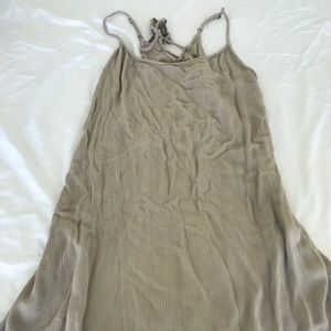 Tan f21 dress with tie up back